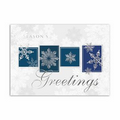 Wintry Greeting Holiday Card - Silver Lined White Envelope